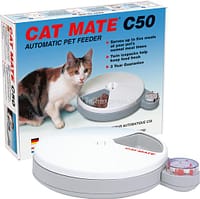 De Cat Mate C50 voerautomaat voor je kat kan ook natvoer aan.